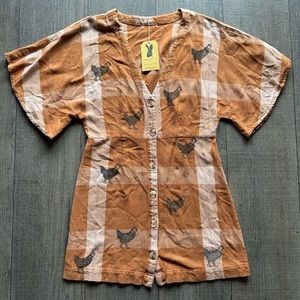 NWT longline button up blouse size S